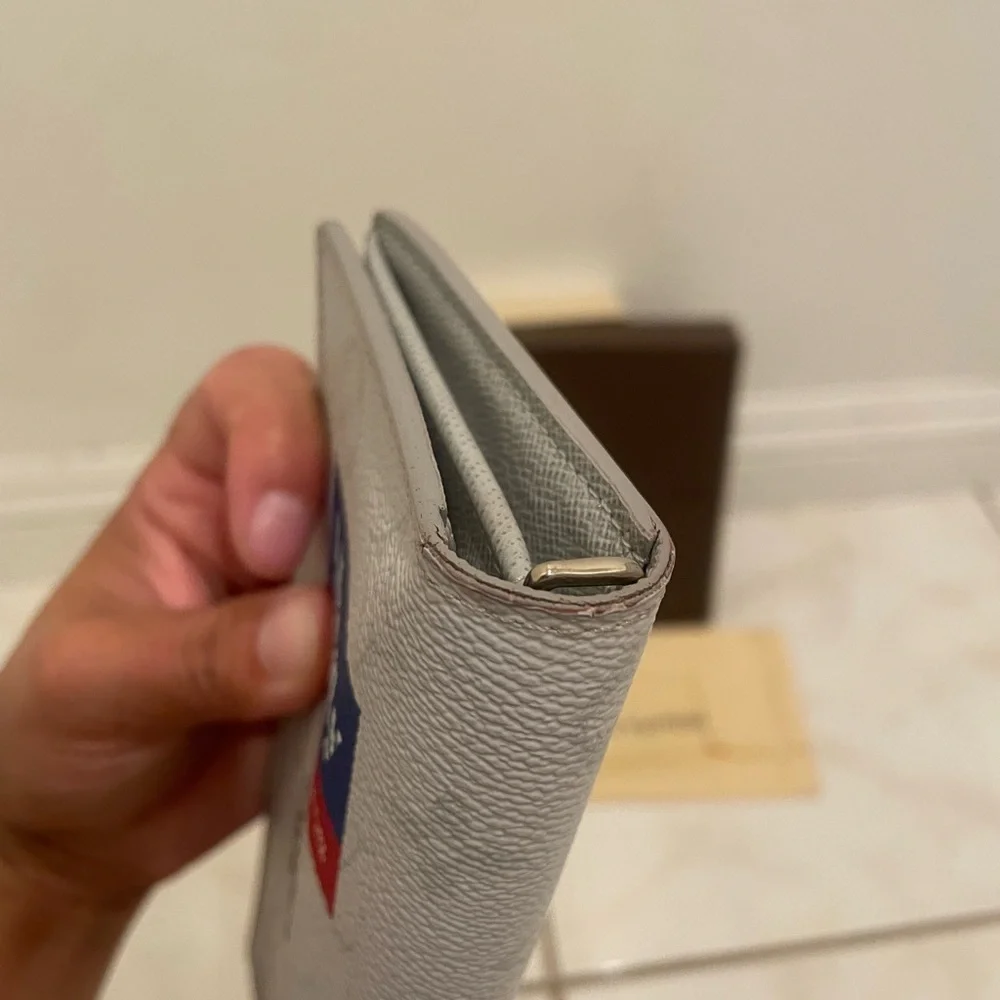 Louis Vuitton Monogram Stickers Brazza Wallet in White Organizer Wallet​​​